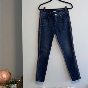 Express Sequin Lined Skinny Jeans